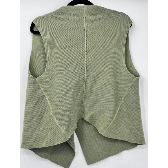 Oska Virgin Wool Waistcoat Vestigan Vest Cardigan Snap Assymetric Green Size 1 - Picture 5 of 8